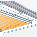 Technisches Detail von Plafondplissees.