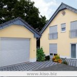 Roller shutters used as a garage door.